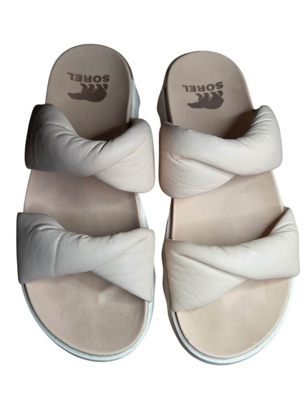 Sorel Viibe Twist Slide Women's Casual Sandals Comfort Honest Beige Size 8.5 - Picture 6 of 9